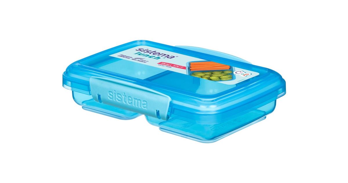 SISTEMA Svačinový box Small Split 350 ml, modrá - domacipotreby.cz