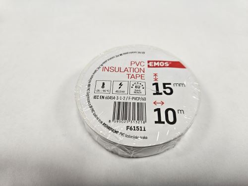 EMOS Páska izolační, 1 ks, 15 mm / 10 m, bílá_0