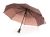 Deštník skládací 52 cm, hnědý s puntíky