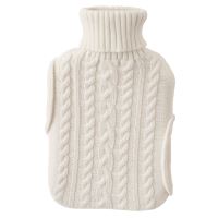 ORION Thermal bottle in knitted packaging, heating bottle 1.6 l, cream