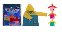 PVC children&#39;s raincoat for girls, color mix