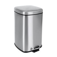 ORION Rectangular waste bin 12 ls with pedal, stainless steel