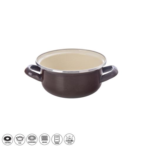 ORION Kastrol BROWN o 14 cm, 1 l, smalt