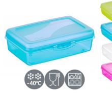 MIRA plastic Snack box 14.5 x 9.5 x 4 cm, colors mix