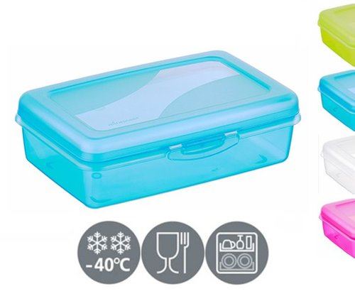 MIRA plast Box na svačinu 19 x 12,5 x 5,2 cm, barvy mix