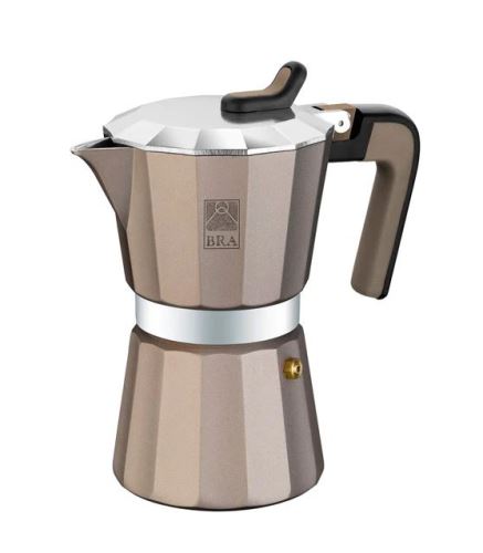 BRA Moka konvice TITANIUM, 6 šálků 260 ml, hliník