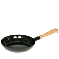 RIESS Frying pan 24 cm with wooden handle, enamel