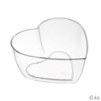 ORION Dessert cup HEART 0.12 l 6 pcs., PS plastic
