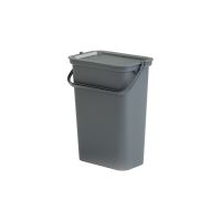 TONTARELLI Waste bin with lid and handle MODA 10 l, gray