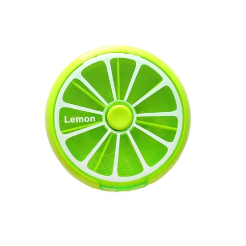 TORO Dávkovač na léky citron, 7 dní pondělí - neděle, plast_0