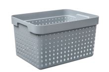 PLAST TEAM Basket, organizer SEOUL 35.7 x 26.8 x 20.9 cm, gray
