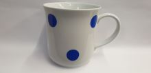 CZECH PORCELAIN GOLEM mug 1.5 l, blue polka dot