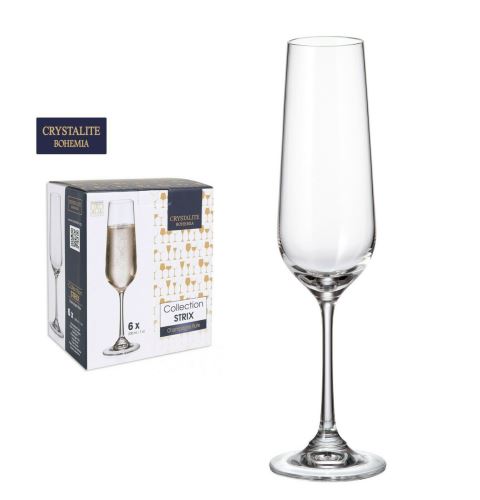 CRYSTALITE BOHEMIA Sklenice STRIX na sekt, šampaňské, 200 ml, 1 ks