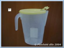 PLZEŇSKÉ DÍLO 1.5 l flat jug with measuring cup, colors mix