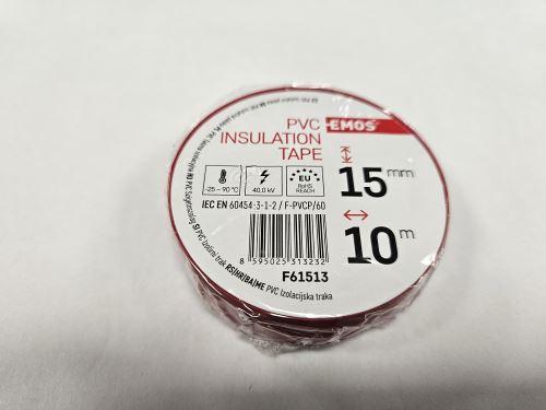 EMOS Páska izolační, 1 ks, 15 mm / 10 červená_0