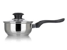 SUPER VALUE Saucepan 14 cm, with glass lid, 0.8 l, stainless steel