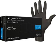 NITRYLEX Rukavice nitryl 100 ks M černé bez pudru