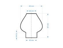 SIMAX Cylinder LUNA (3 cm) h. 6.7 cm spare part, kerosene lamp