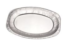 Oval aluminum tray 35 x 24.3 cm, 1 pc