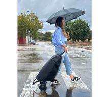 ROLSER Poncho M pláštěnka pro nákupní tašku na kolečkách, reflexní, černá_0 (1)