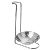 ORION Wooden spoon stand with stainless steel bowl