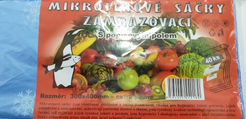 B.I.F Mikrotenové, zamrazovací sáčky 300 x 400 cm, extra pevné, 40 ks