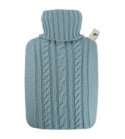 HUGO FROSCH Thermofor CLASSIC in knitted packaging, heating bottle 1.8 l, blue