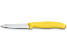 VICTORINOX Knife with corrugated blade Swiss Classic 8 cm, 6.7636.L118, yellow