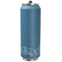 ORION Thermos can with drinker 0.7 l stainless steel, black and white