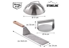 STONELINE Sada na přípravu hamburgerů 3 dílná, nerez_4 (3)