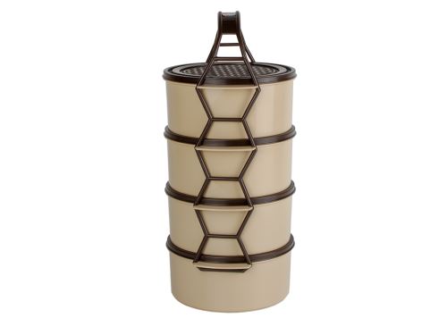 LAZET Jídlonosič 4 x 1,5 l, plast, barvy mix