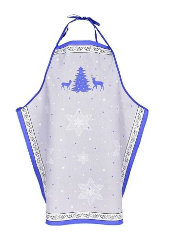 FORBYT Zástěra kuchyňská Stromeček 80 x 63 cm, modrá