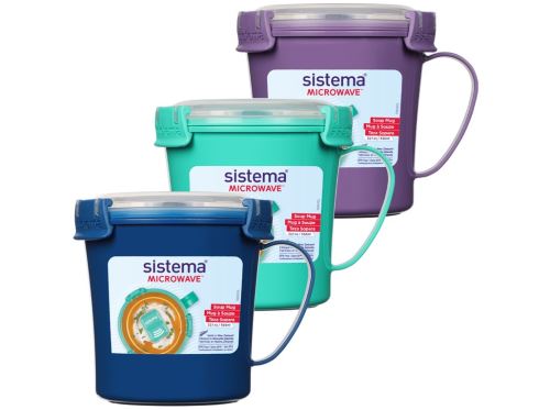 SISTEMA MICROWAVE Hrnek na polévku 656 ml, barvy mix