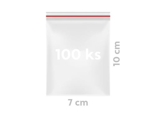 Sáček rychlouzavírací 7 x 10 cm, 100 ks, LDPE