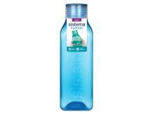 SISTEMA Water bottle 725 ml square, blue