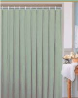 DURAMAT Bathroom curtain one color 180 x 200 cm, textile, green