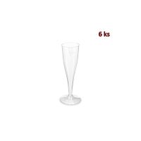 Party glass for sparkling wine CRYSTAL 100 ml 6 pcs, plastic PS