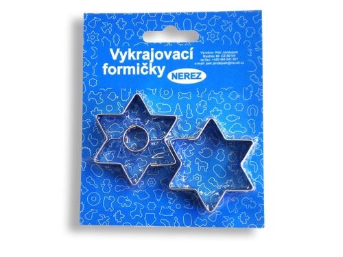 JANDEJSEK Sada vykrajovátek na linecké 1 + 1 hvězdička malá 50 mm