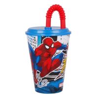 MARVEL Cup with straw 0.43 l SPIDERMAN