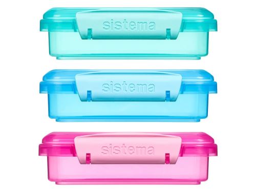 SISTEMA Svačinový box na sendvič 450 ml, růžový