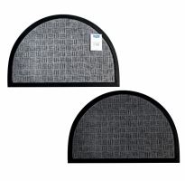 CLANAX Semicircle doormat EXCELENT/ DUO 40 x 60 cm, rubber / carpet, mixed colors