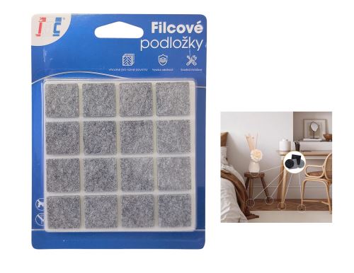IMC Filcové podložky na nábytek samolepící 19 x19 mm 32 ks_0