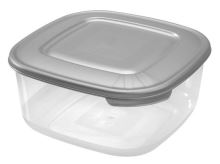 TONTARELLI Food container square 0.95 l, transparent, mix colors