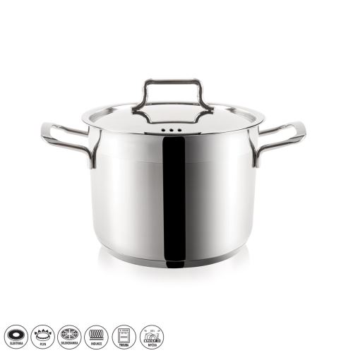 ORION Hrnec ANETT o 24 cm, 8,1 l, výška 19 cm, nerezová poklice