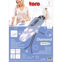 TORO Žehlicí prkno TORO Diamond 120 x 38 cm s rukávníkem, potah bavlna_0 (1)
