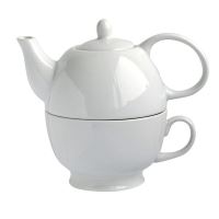 TORO Teapot 0.48 l with cup 0.32 l, white
