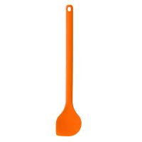 ORION Wooden spoon with corner 28 cm, silicone, orange