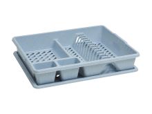 CURVER Dish drainer large 45 x 38 cm, with tray, gray