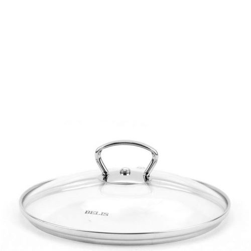 BELIS Poklice 14 cm, sklo/nerez