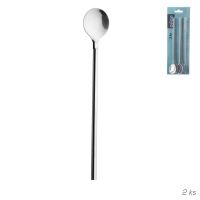 ORION Cocktail spoon with straw 2 pcs + brush
